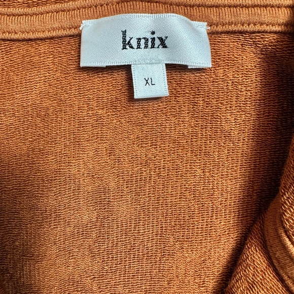 KNIX Oversized Hoodie "Good To Go" in Rust-Caramel Brown Size XL w Pocket - Picture 11 of 12